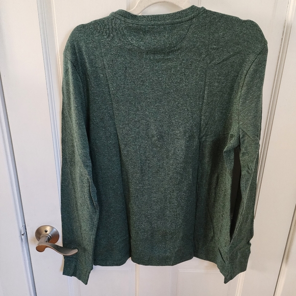 J. Crew Cotton-Cashmere Marled Forest Green T-Shirt Size Medium - Picture 7 of 7